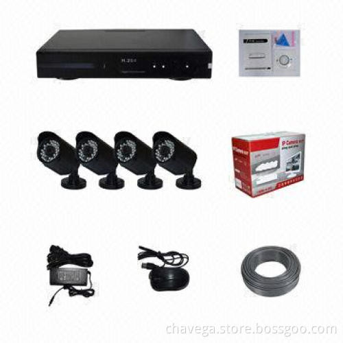 FHD 720P 1.0MP 4CH Wi-Fi, 3G, NVR & IP Camera Kit